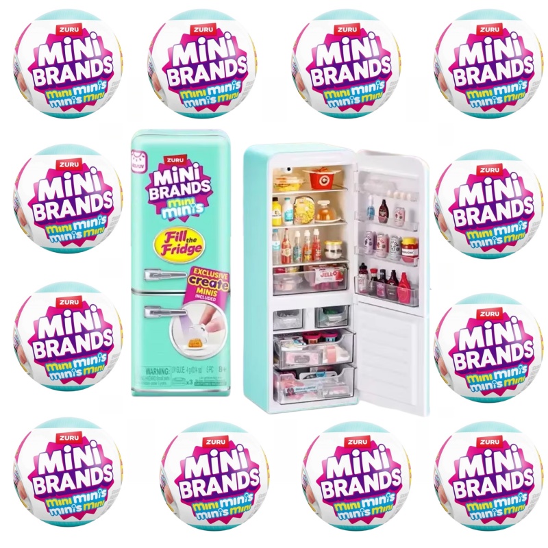 Ornament Ball Set - New ZURU Mini Brands Refrigerator Ball