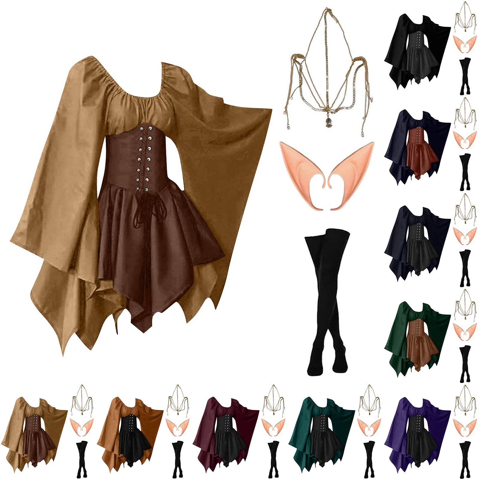 Halloween Cosplay Palace Victo - Elf Costume Christmas 评论和价格