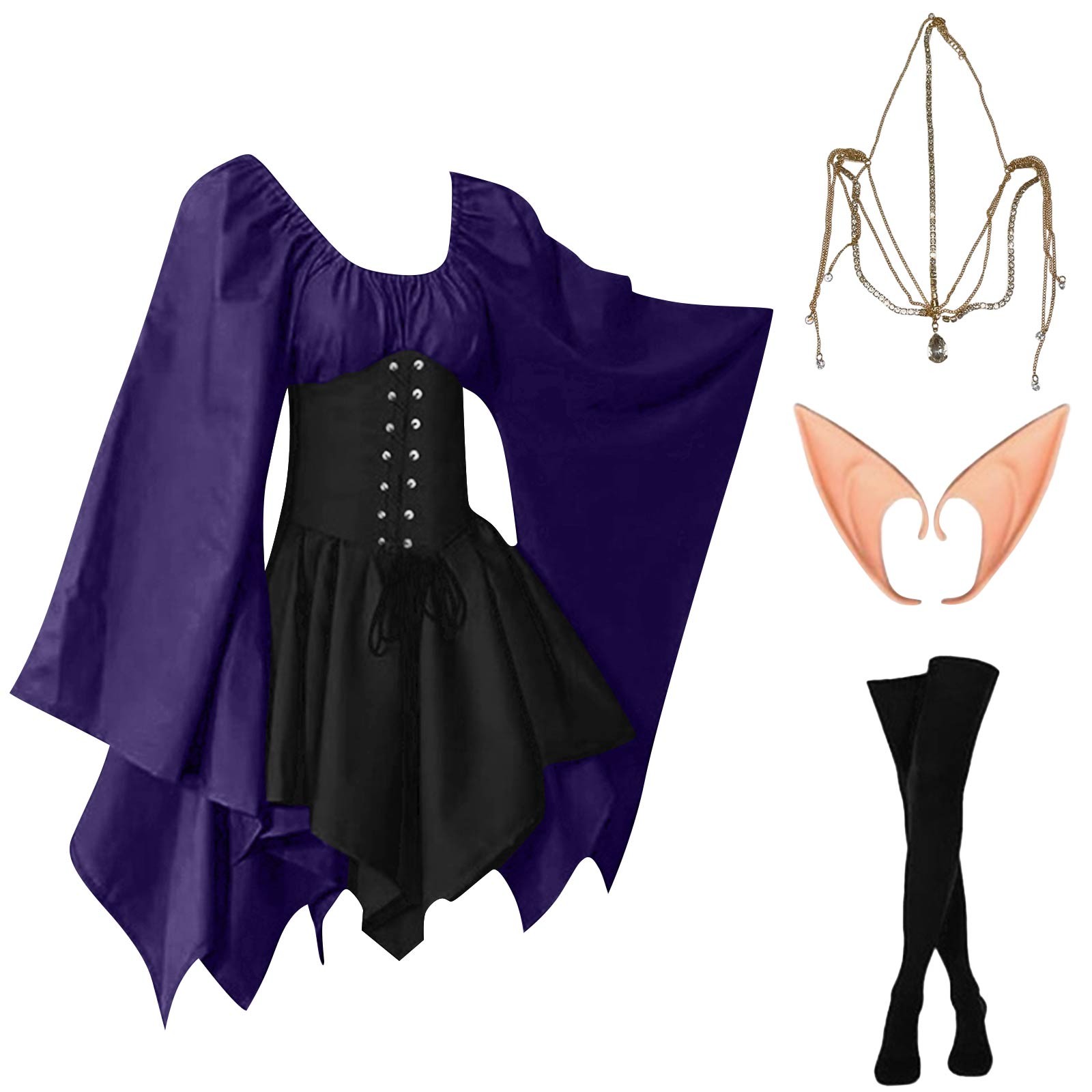Halloween Cosplay Palace Victo - Elf Costume Christmas 评论和价格