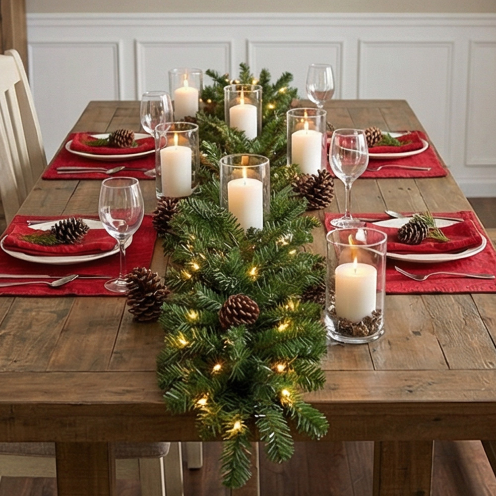 2.7M Artificial Green Christma - Christmas Wreath Fake 评论和价格