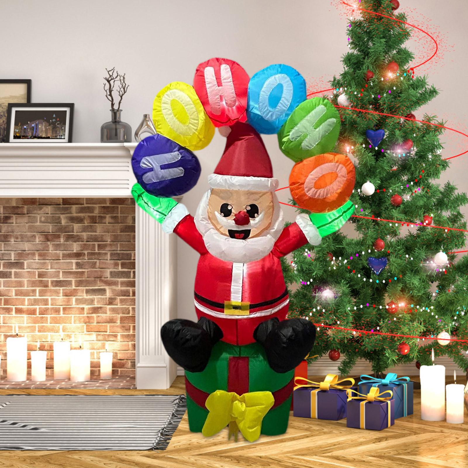 Blow Up Santa Inflatable Decor - Christmas Lights Outdoor 评论和价格