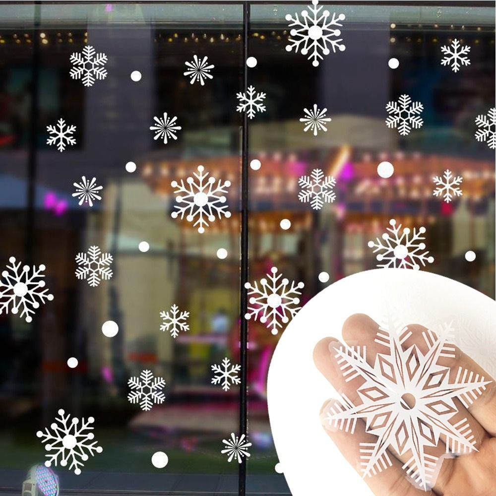 30pcs PVC Christmas Snowflakes - Snowflake Window Decal 评论和价格