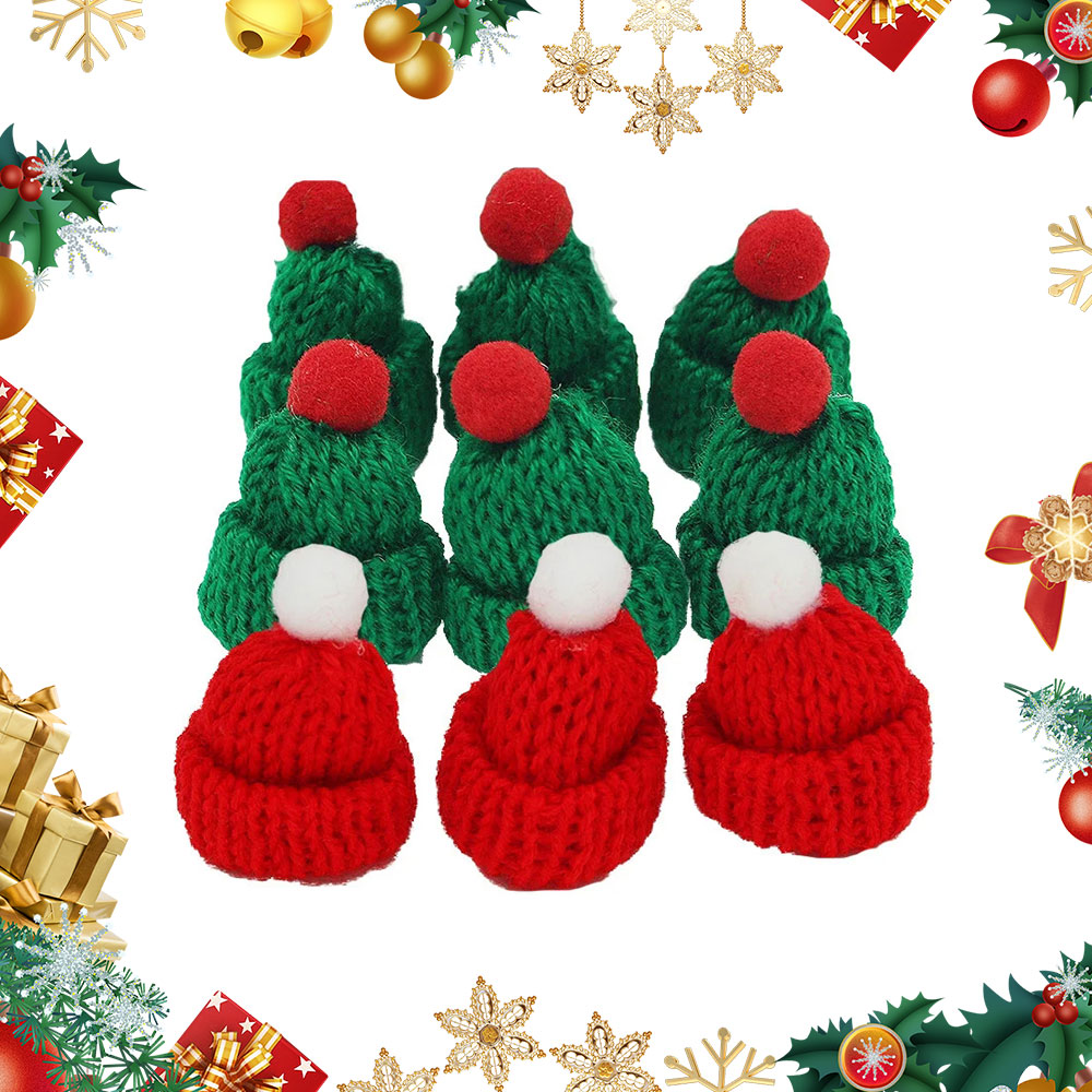 10Pcs 3.5x5cm Mini Christmas K - Santa Hat Plush 评论和价格