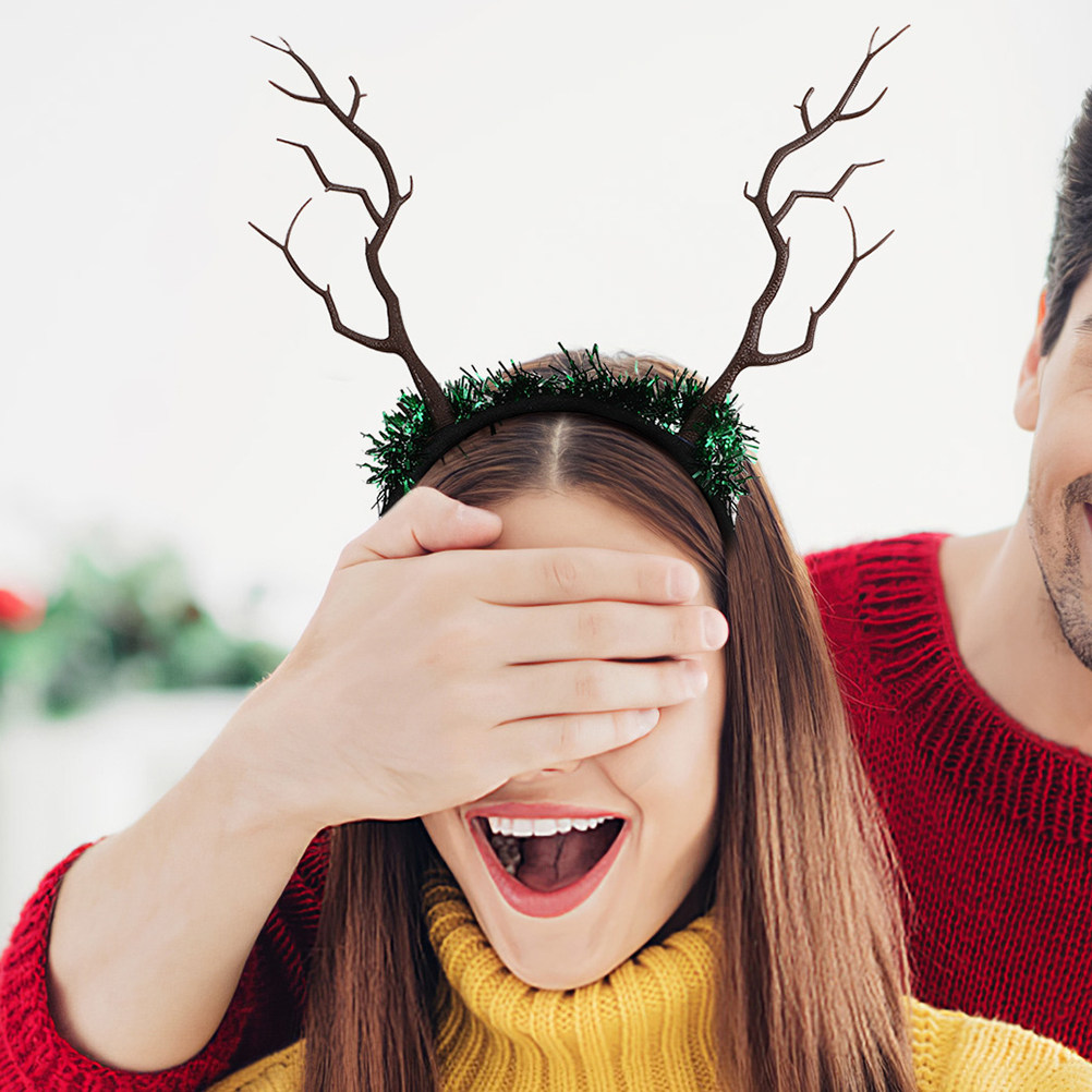 16Pcs Christmas Antler Headban - Reindeer Antlers Headband 评论和价格