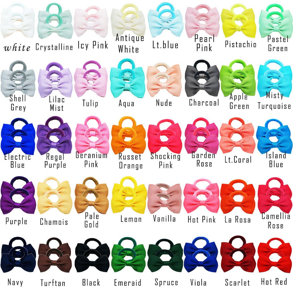 40/60/80 Baby Girls Hair Ties  - Ribbon Bow Gift 评论和价格