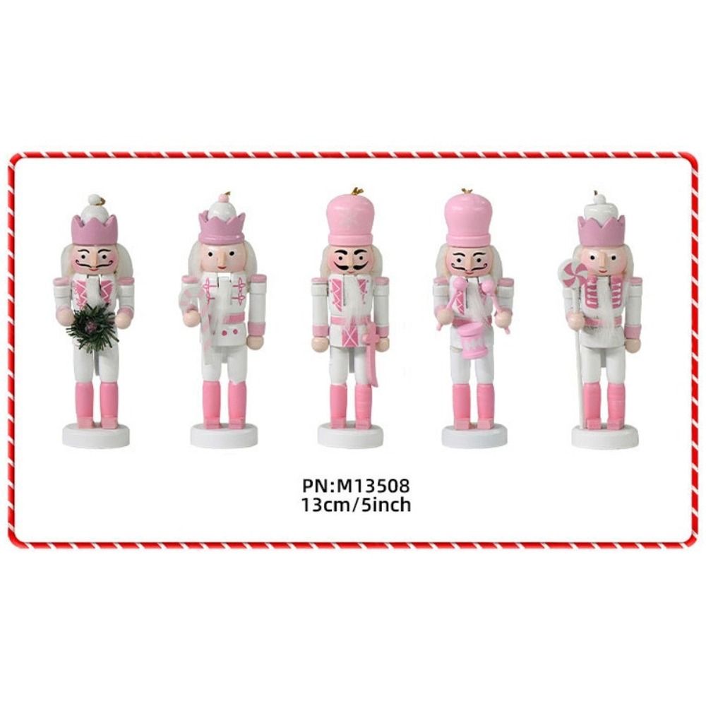 5PCS Macarone Powder Christmas - Nutcracker Figurine 评论和价格