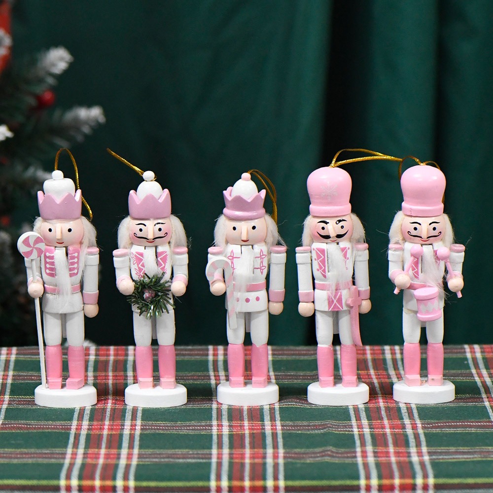 5PCS Macarone Powder Christmas - Nutcracker Figurine 评论和价格