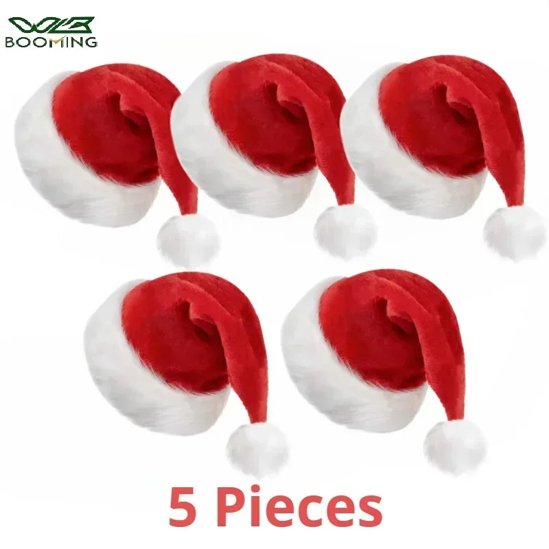 5/1PCS Christmas Hat Plush Adu - Santa Hat Plush 评论和价格