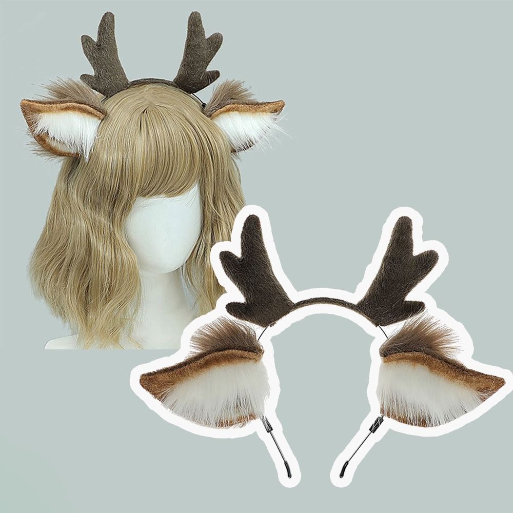 Unisex Deer Ears Reindeer Antl - Reindeer Antlers Headband 评论和价格