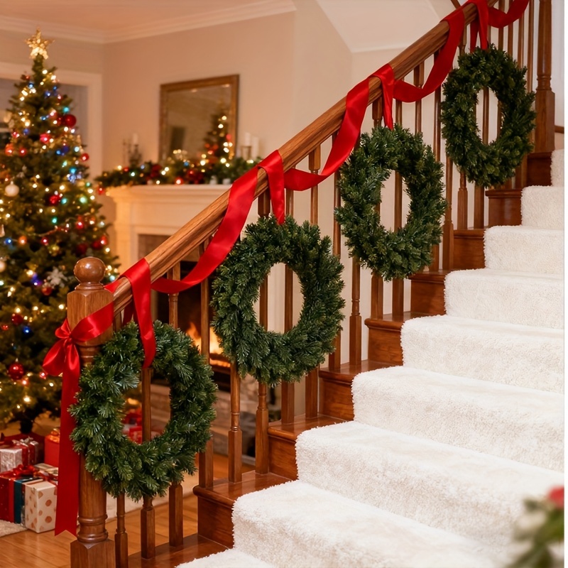 1pc Artificial Christmas Wreat - Christmas Wreath Fake 评论和价格