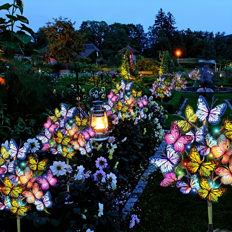 Solar LED Butterfly Garden Lig - Christmas Lights Outdoor 评论和价格