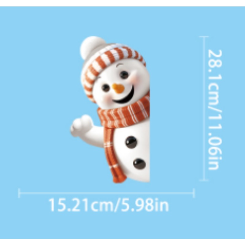 Snowman Snowflake Elk Christma - Snowflake Window Decal 评论和价格