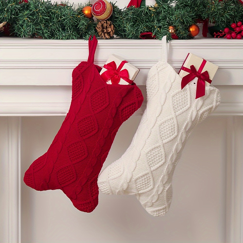 Dog Christmas Stocking, Knit C - Christmas Stocking Hanging 评论和价格
