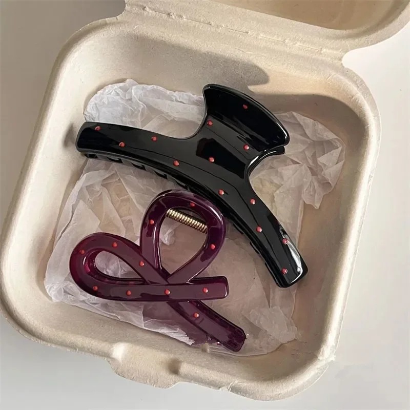 2Pcs Women Vintage Red Polka D - Ribbon Bow Gift 评论和价格