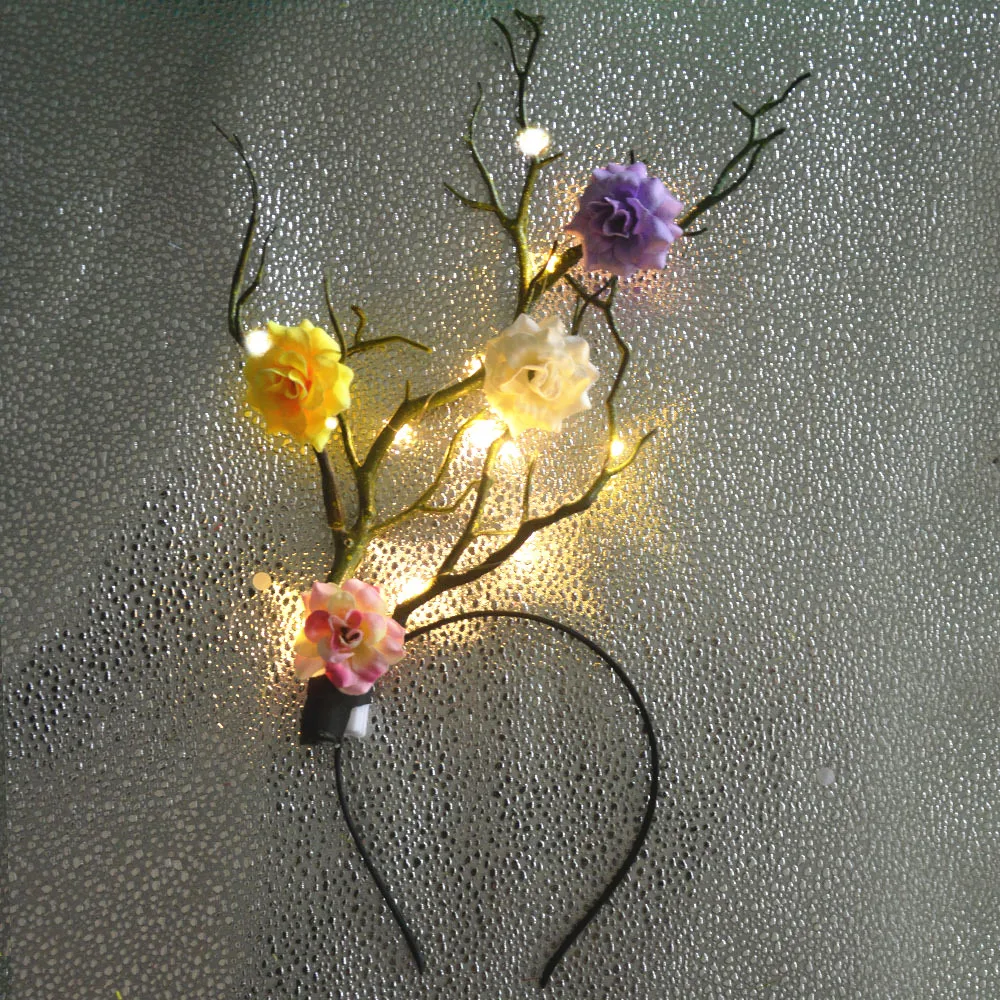 Flower Reindeer Antler Headban - Reindeer Antlers Headband 评论和价格