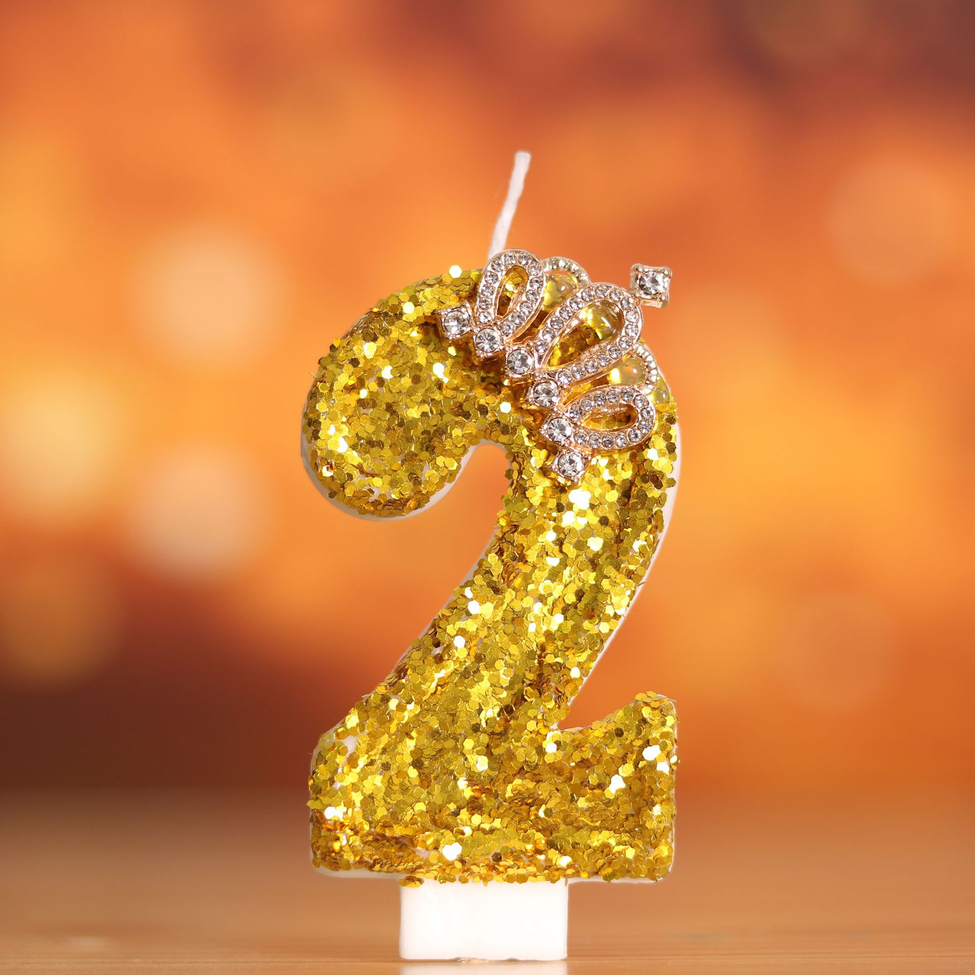 Digital Birthday Cake Gold Cro - Holiday Candle Set 评论和价格