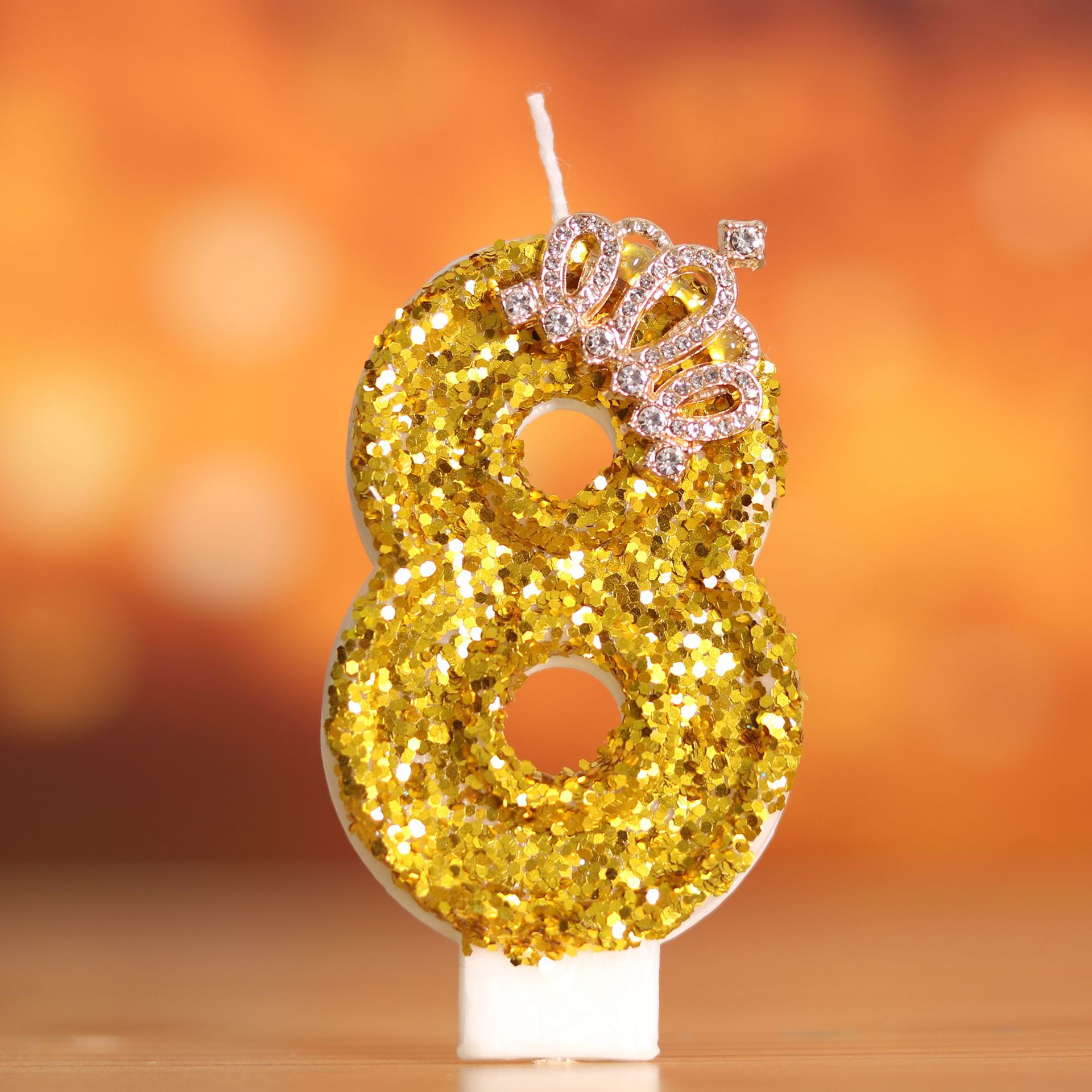 Digital Birthday Cake Gold Cro - Holiday Candle Set 评论和价格