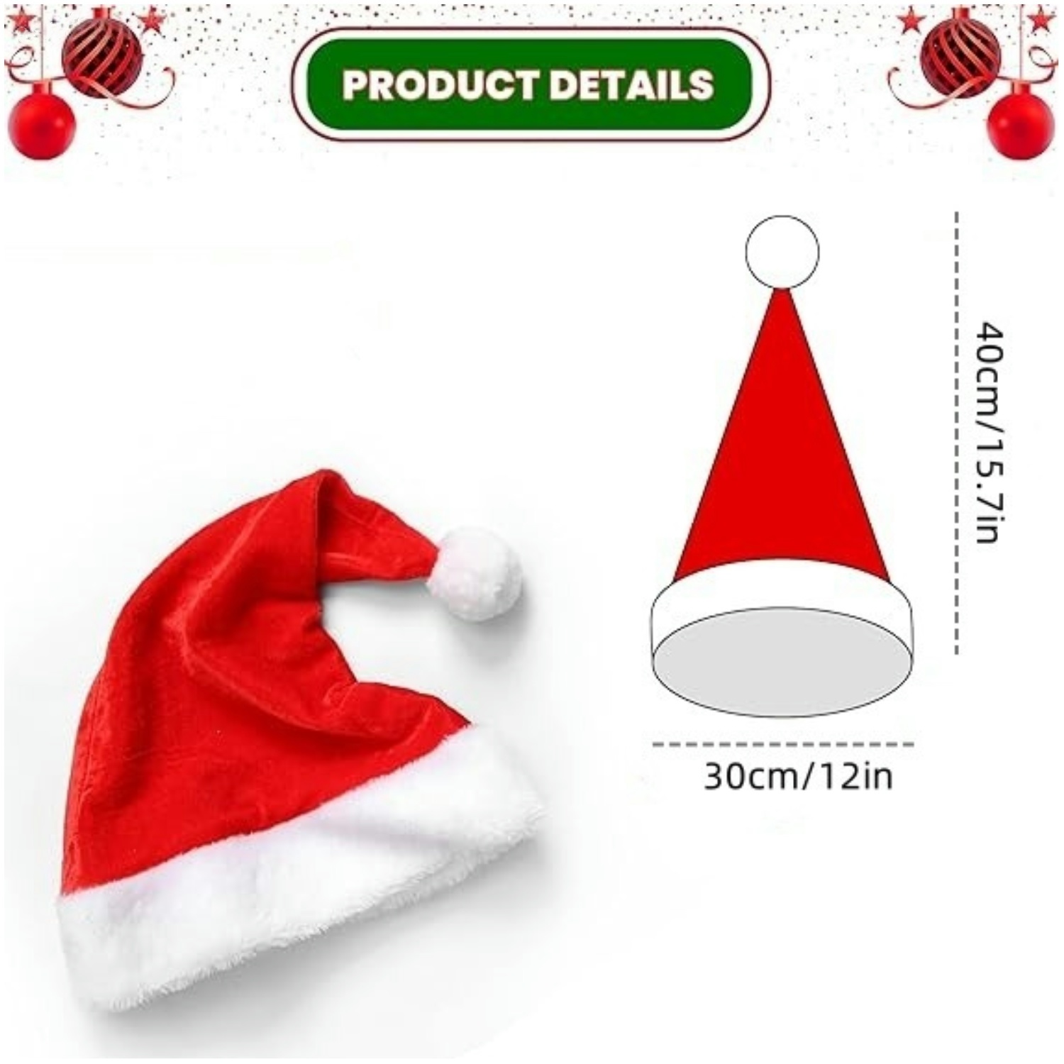 Fluffy Red Santa Hats Set with - Santa Hat Plush 评论和价格