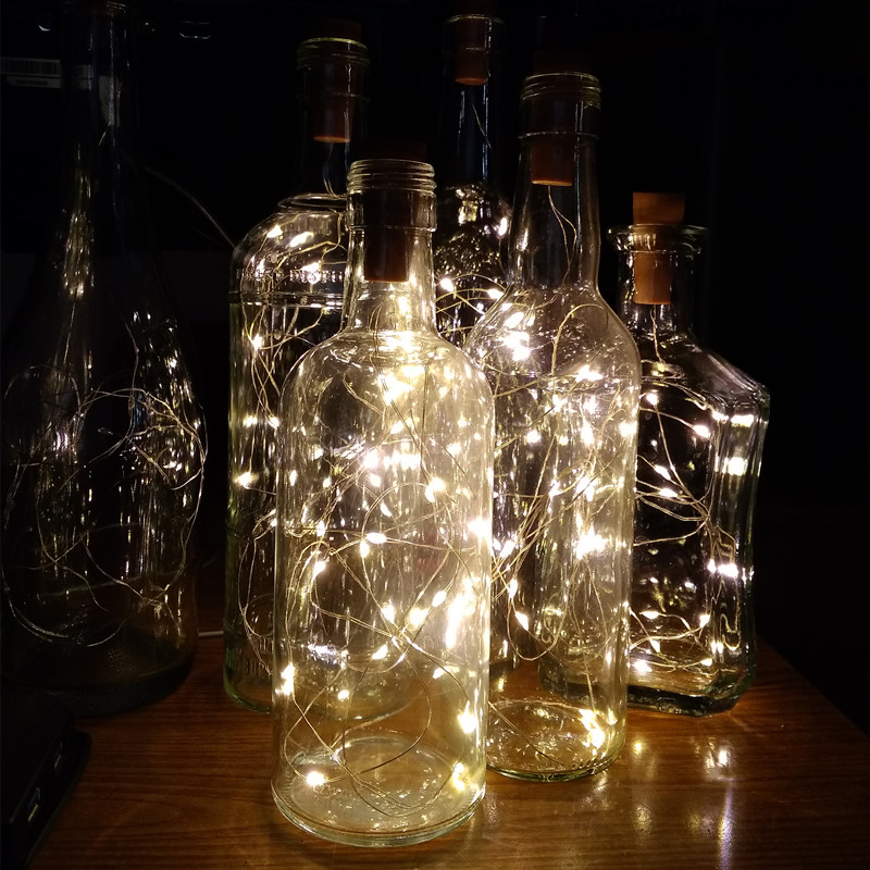 6pcs 20led Wine Bottle with Co - Led Fairy String Lights 评论和价格