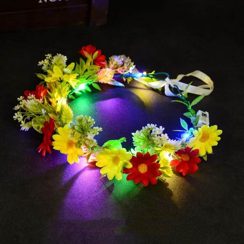 Luminous Floral Wreath LED Flo - Led Fairy String Lights 评论和价格