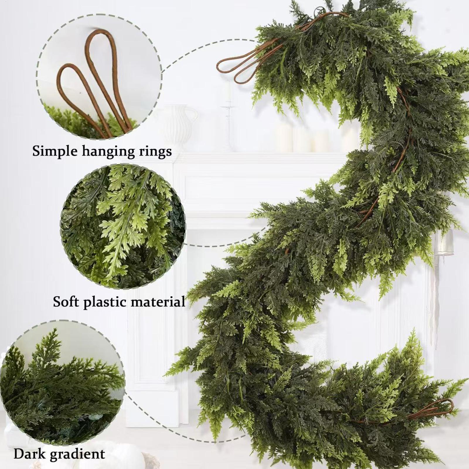Christmas Garlands Artificial  - Christmas Wreath Fake 评论和价格