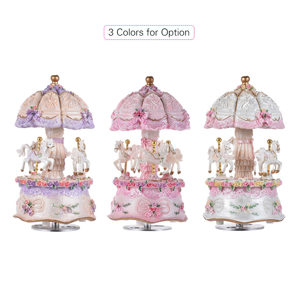 Luxury Dream 3-Horse Rotating  - Snow Globe Musical 评论和价格