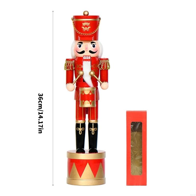 36Cm Wooden Nutcrackers Drum S - Nutcracker Figurine 评论和价格