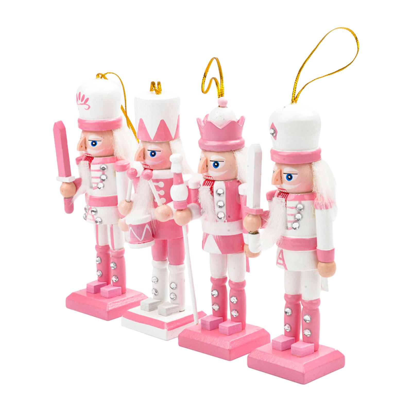 4x Wooden Nutcracker Soldier F - Nutcracker Figurine 评论和价格