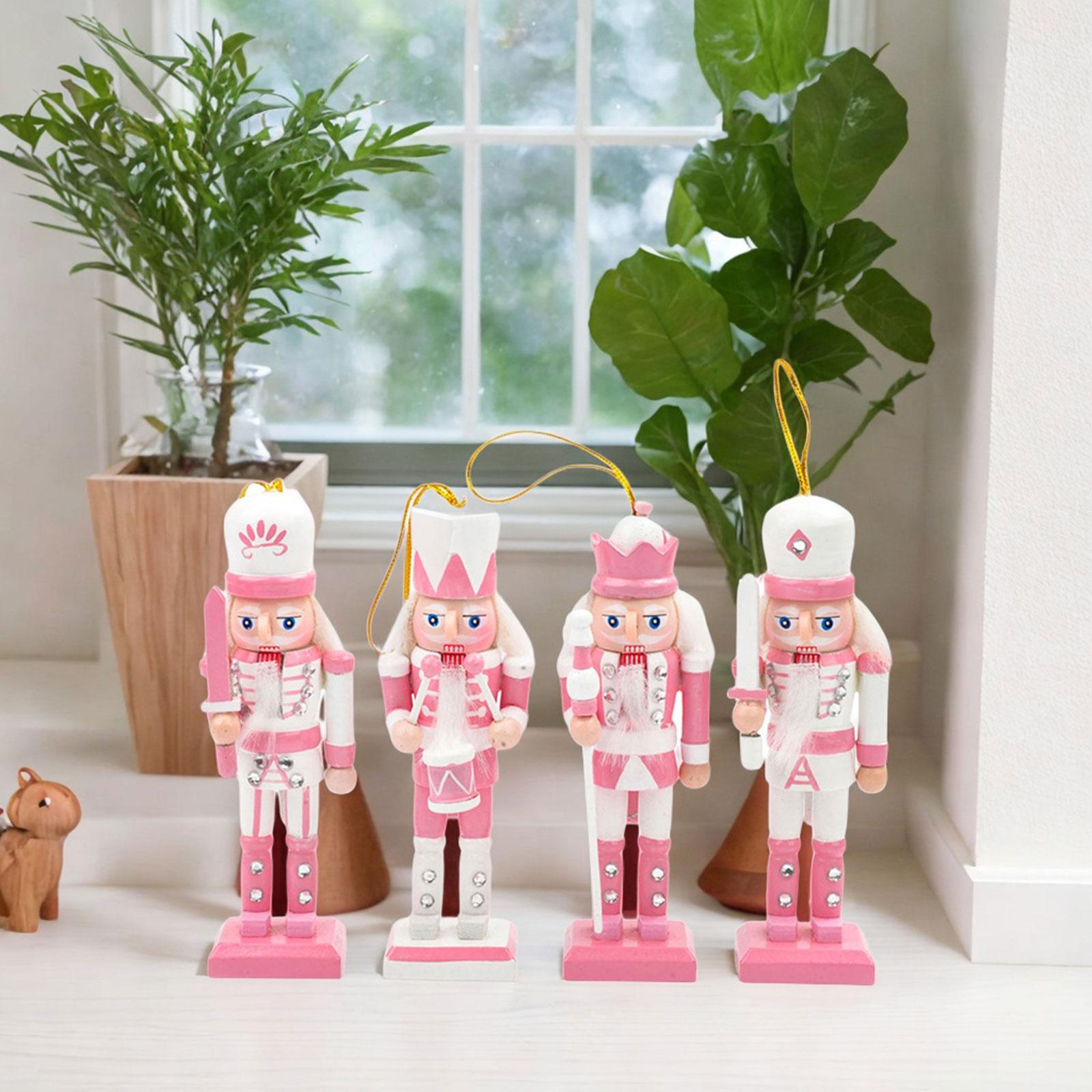 4x Wooden Nutcracker Soldier F - Nutcracker Figurine 评论和价格