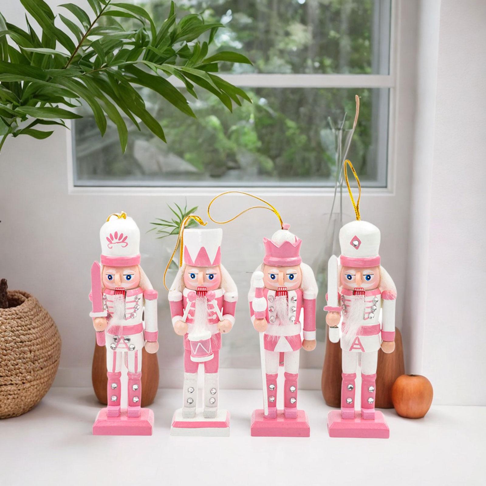 4x Wooden Nutcracker Soldier F - Nutcracker Figurine 评论和价格