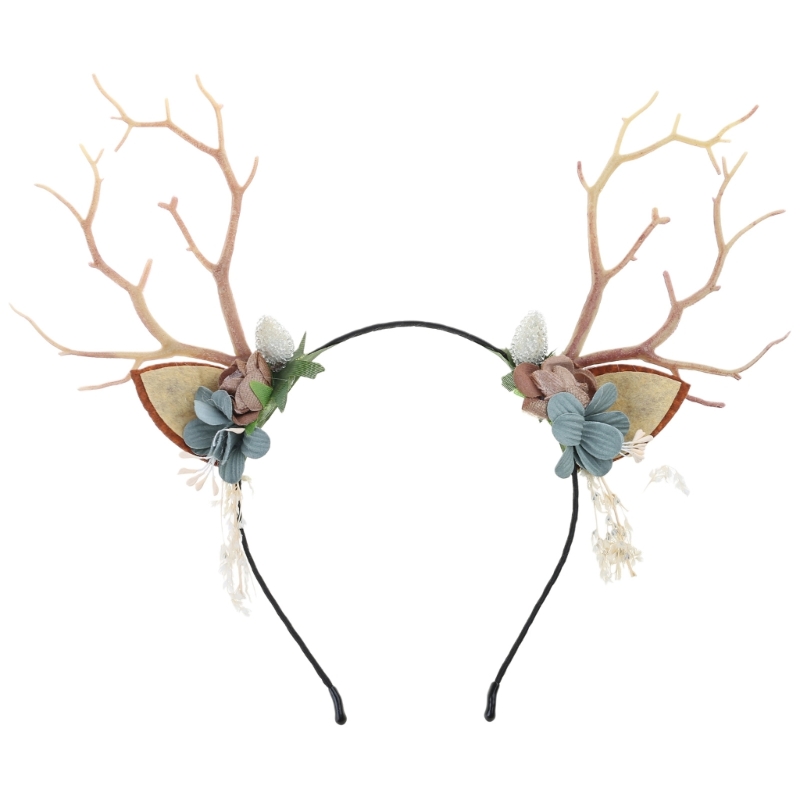 Branch Reindeer Antler Hair Ho - Reindeer Antlers Headband 评论和价格