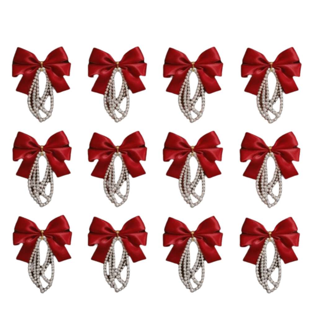 12pcs Set Christmas Tree Bows  - Gift Box Wrap Set 评论和价格