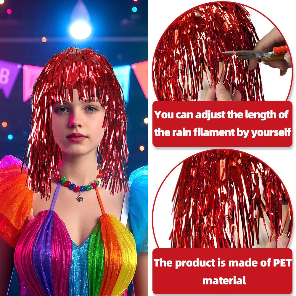 Cosplay Disco Wig Foil Tinsel  - Tinsel Garland Decoration 评论和价格