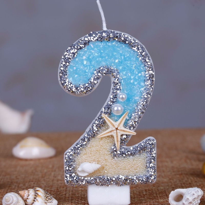 Beach Starfish Number Birthday - Holiday Candle Set 评论和价格