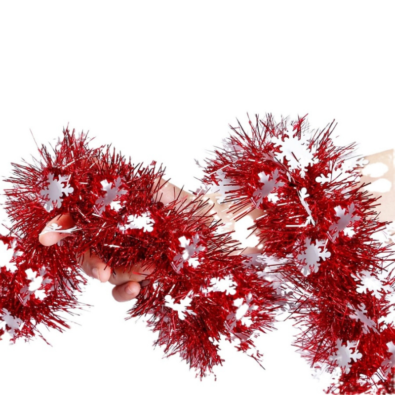 1pc Christmas Tinsel Snowflake - Tinsel Garland Decoration 评论和价格