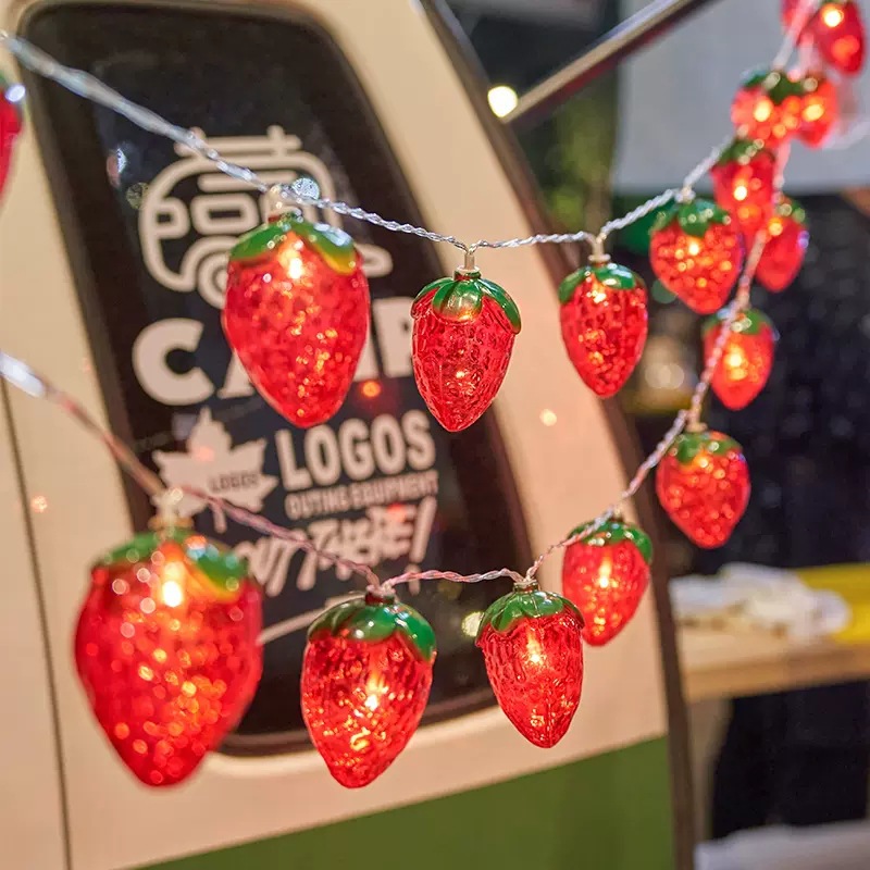6.5FT 10LEDS Strawberry String - Led Fairy String Lights 评论和价格