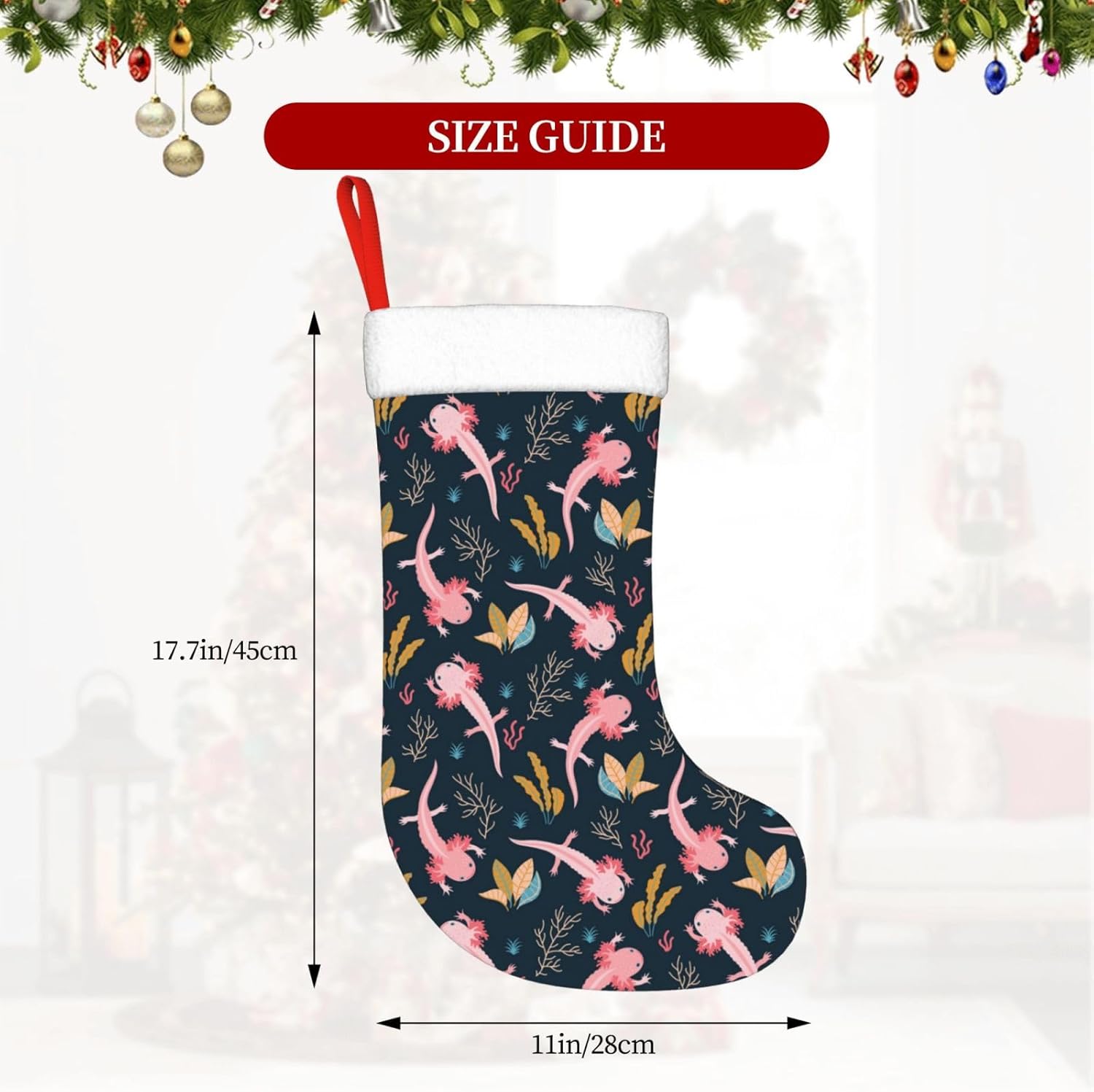 Cute Axolotl Christmas Stockin - Christmas Stocking Hanging 评论和价格