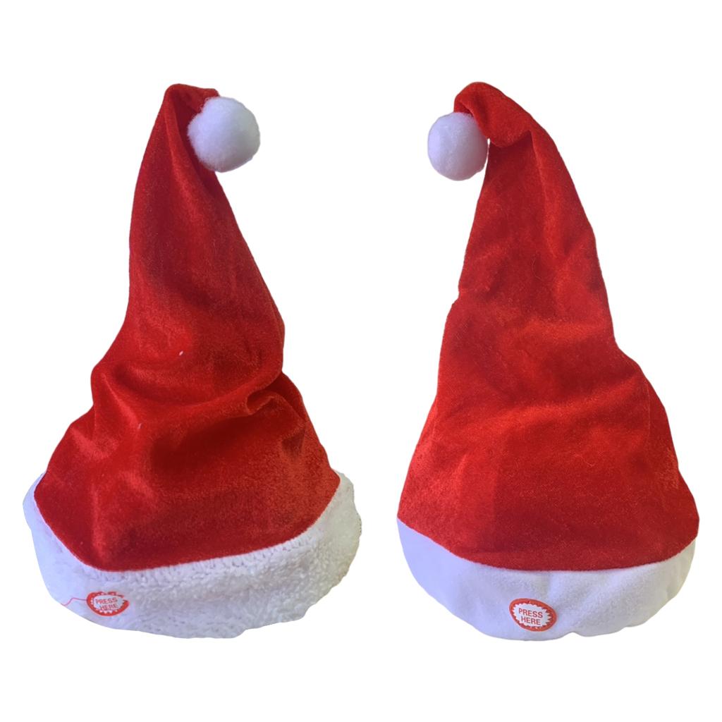 Singing Dancing Santa Hats Dec - Santa Hat Plush 评论和价格