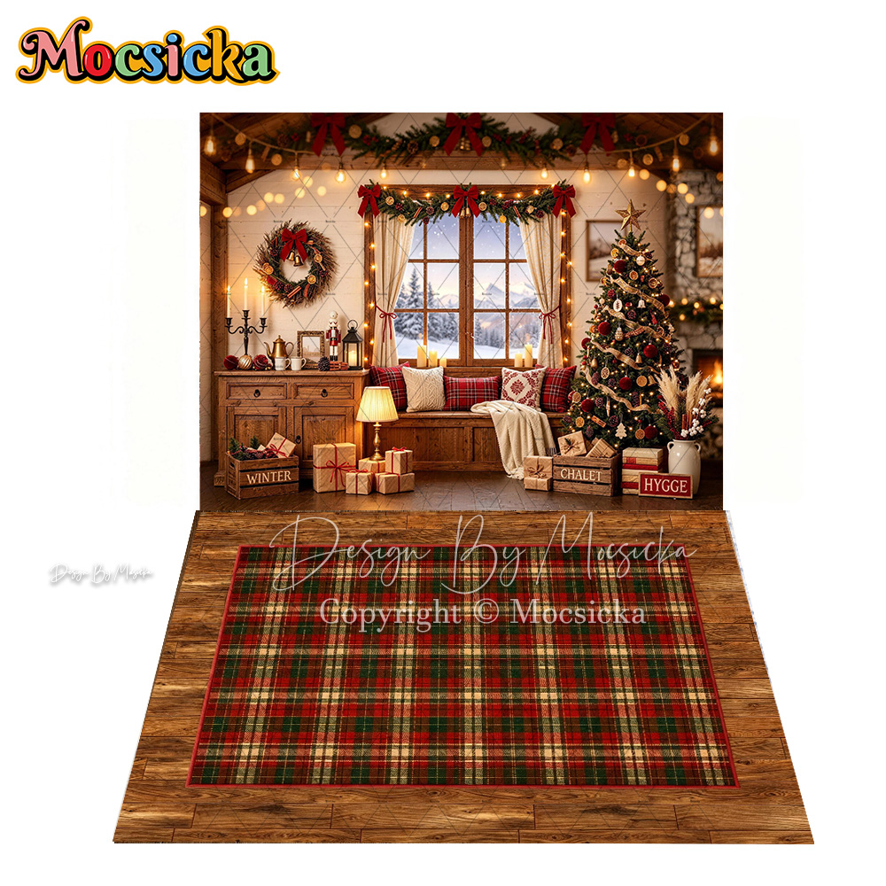 Mocsicka Retro Cabin Christmas - Christmas Throw Blanket 评论和价格