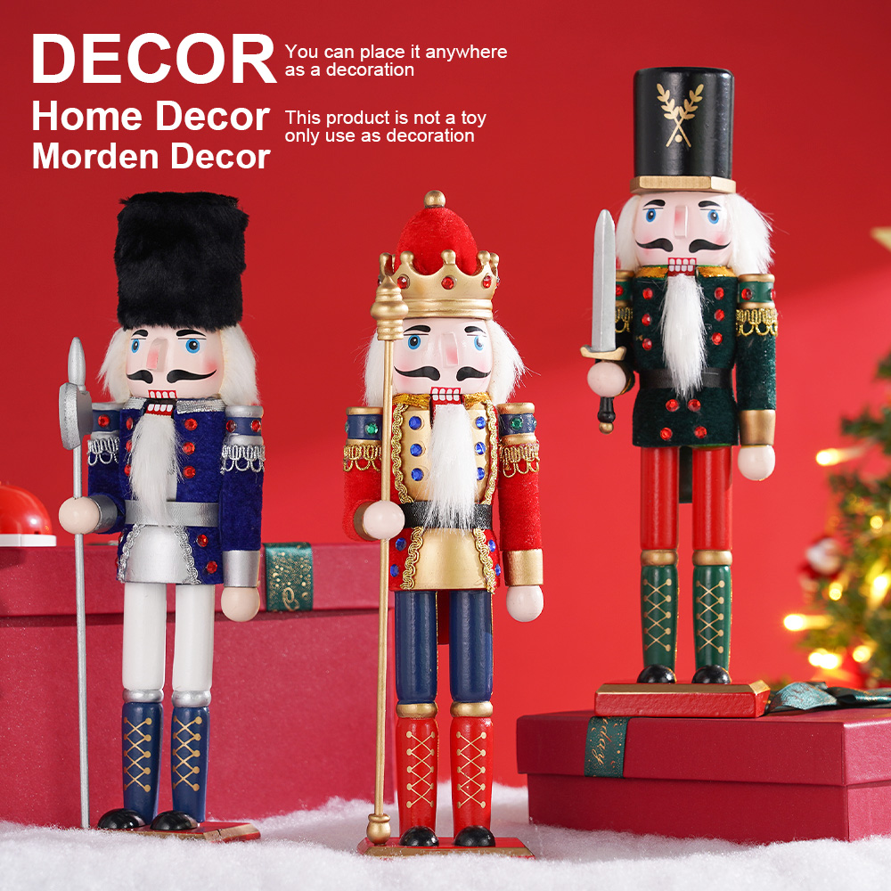 30cm Christmas Nutcracker Wood - Nutcracker Figurine 评论和价格