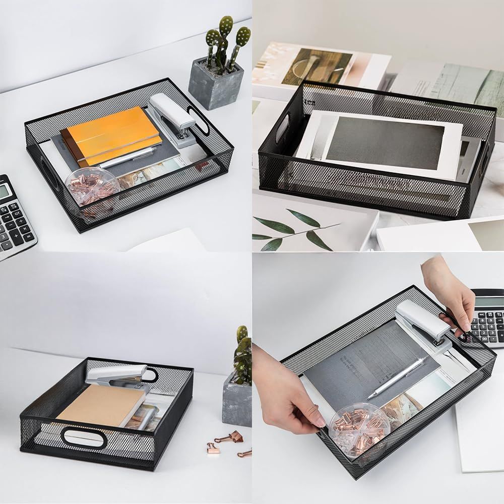 Metal Mesh Desk Organizer Tray - Gift Box Wrap Set 评论和价格