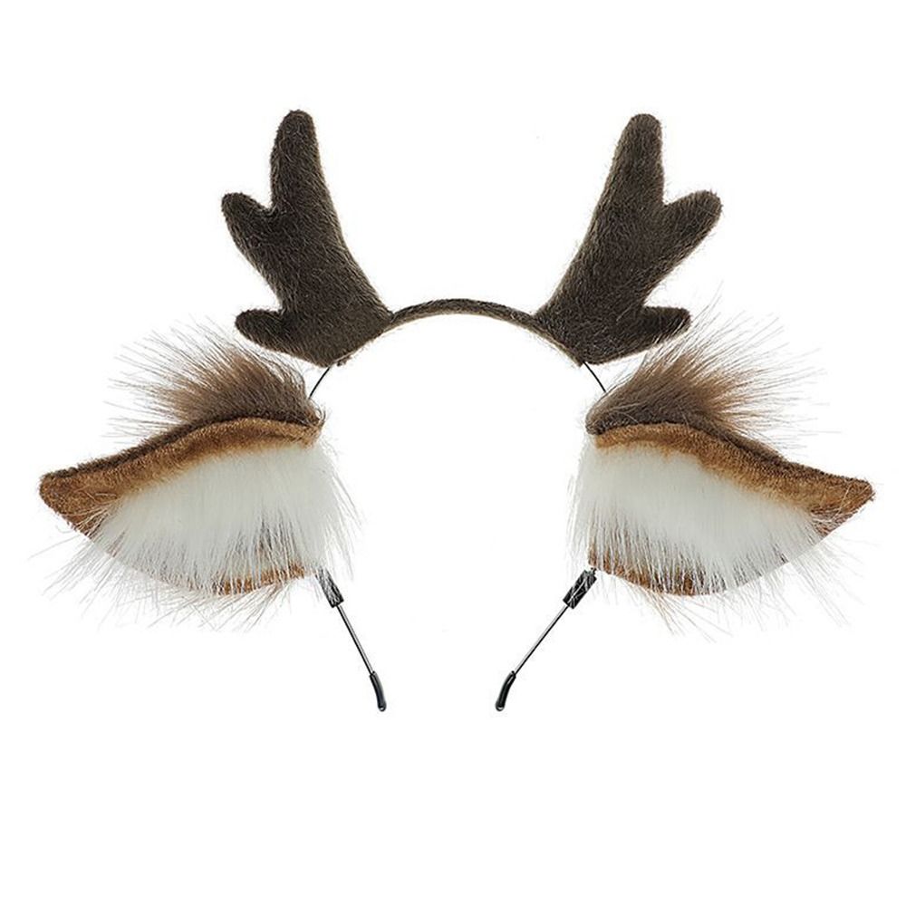 Deer Ears Reindeer Antler Head - Reindeer Antlers Headband 评论和价格
