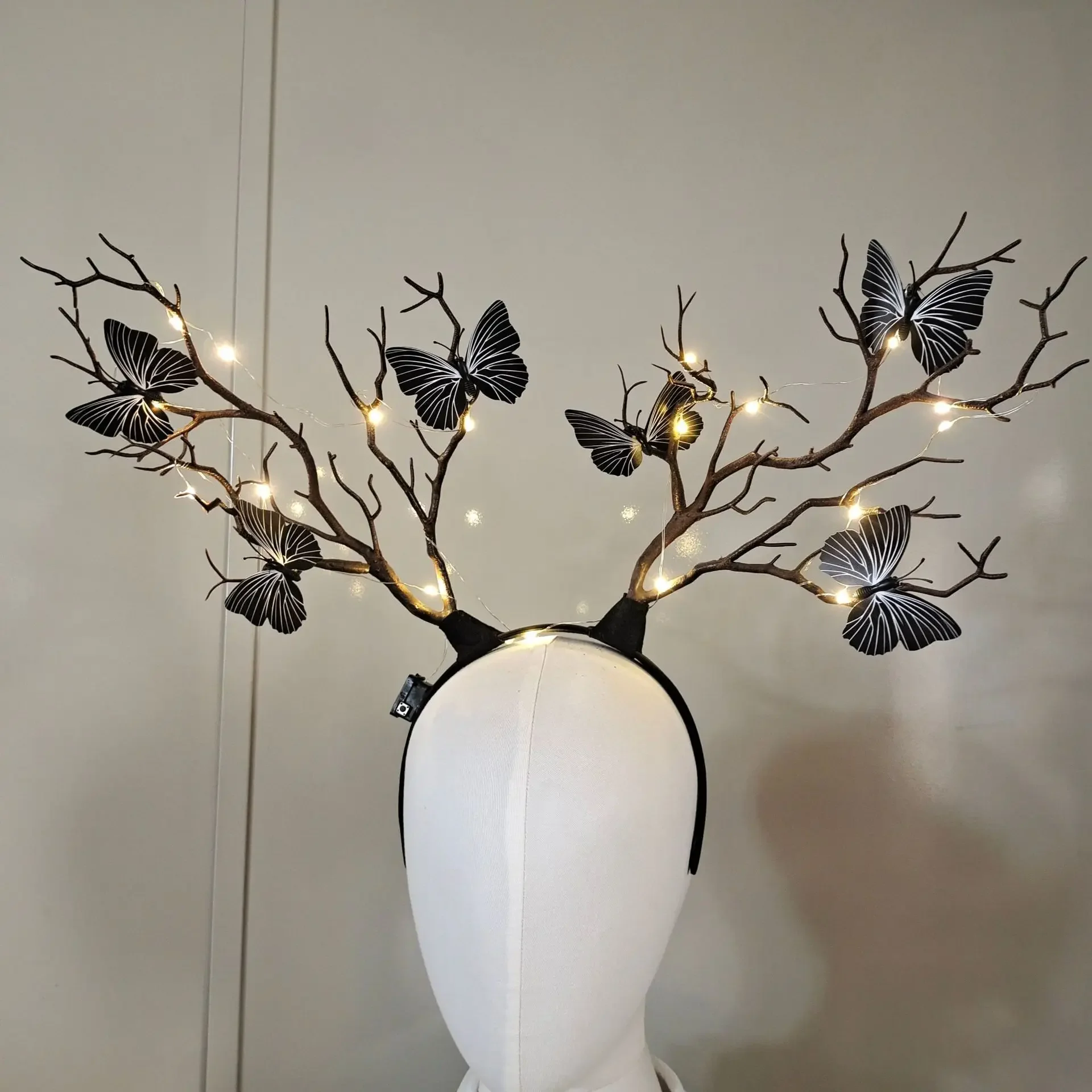 Women Girls Light Up Glowing R - Reindeer Antlers Headband 评论和价格