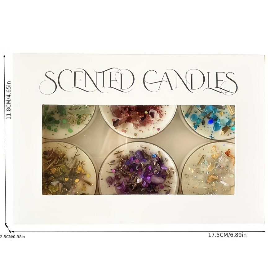 Set of 6 Scented Candles Fragr - Holiday Candle Set 评论和价格