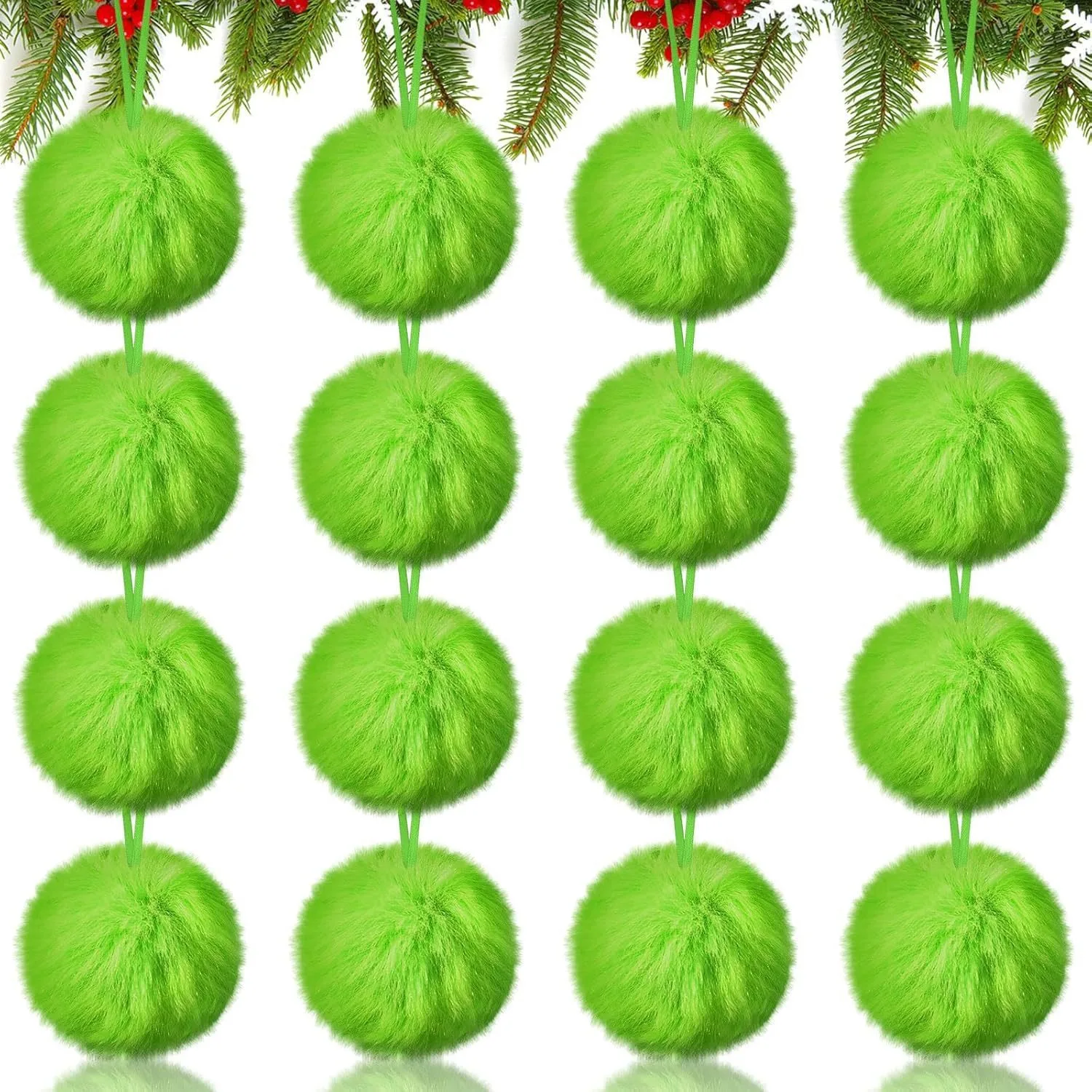 Christmas Green Long Plush Bal - Santa Hat Plush 评论和价格