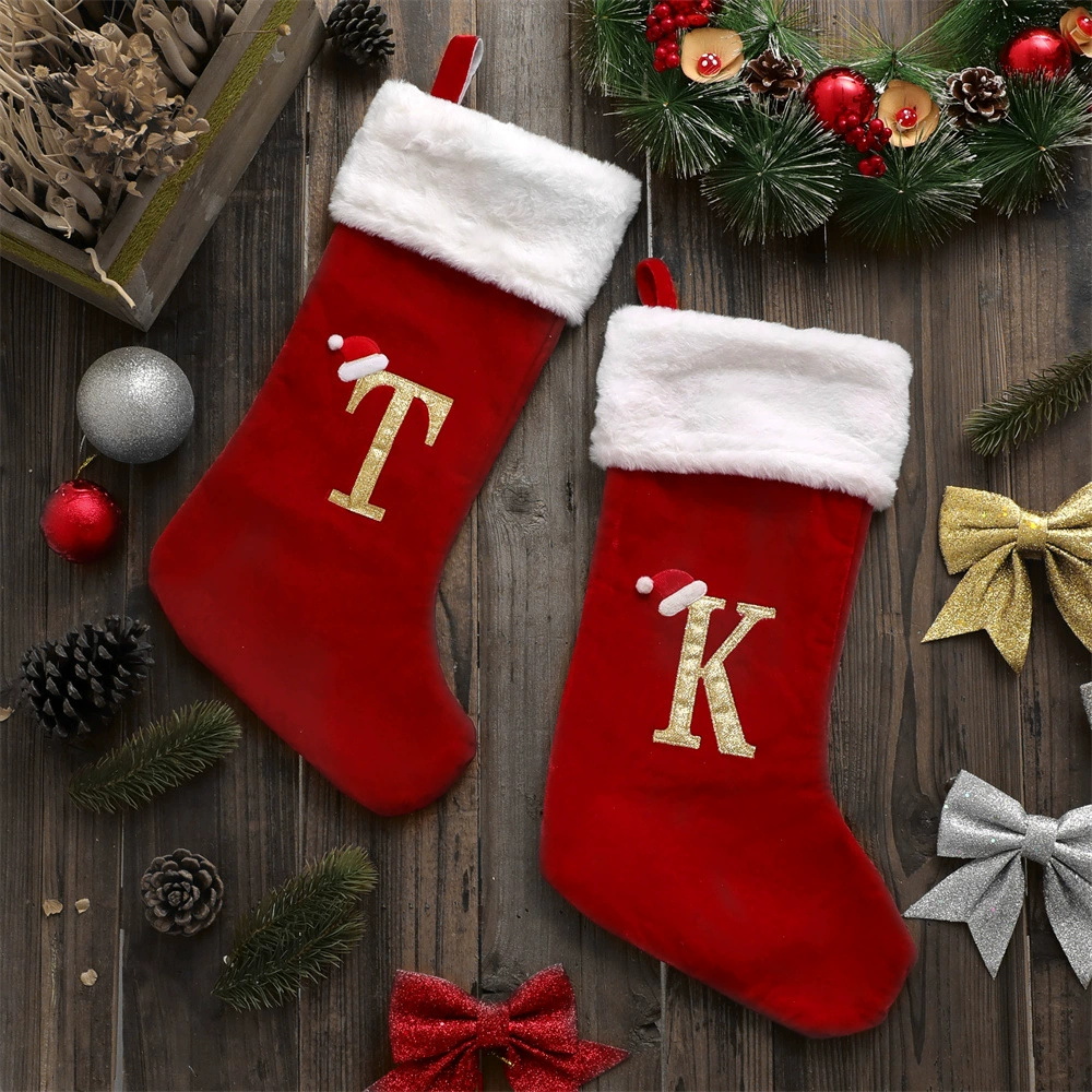 New Creative Alphabet Christma - Christmas Stocking Hanging 评论和价格