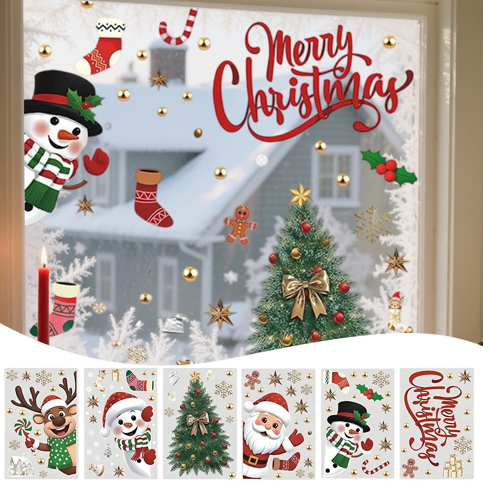 Christmas Window Decals Holida - Snowflake Window Decal 评论和价格