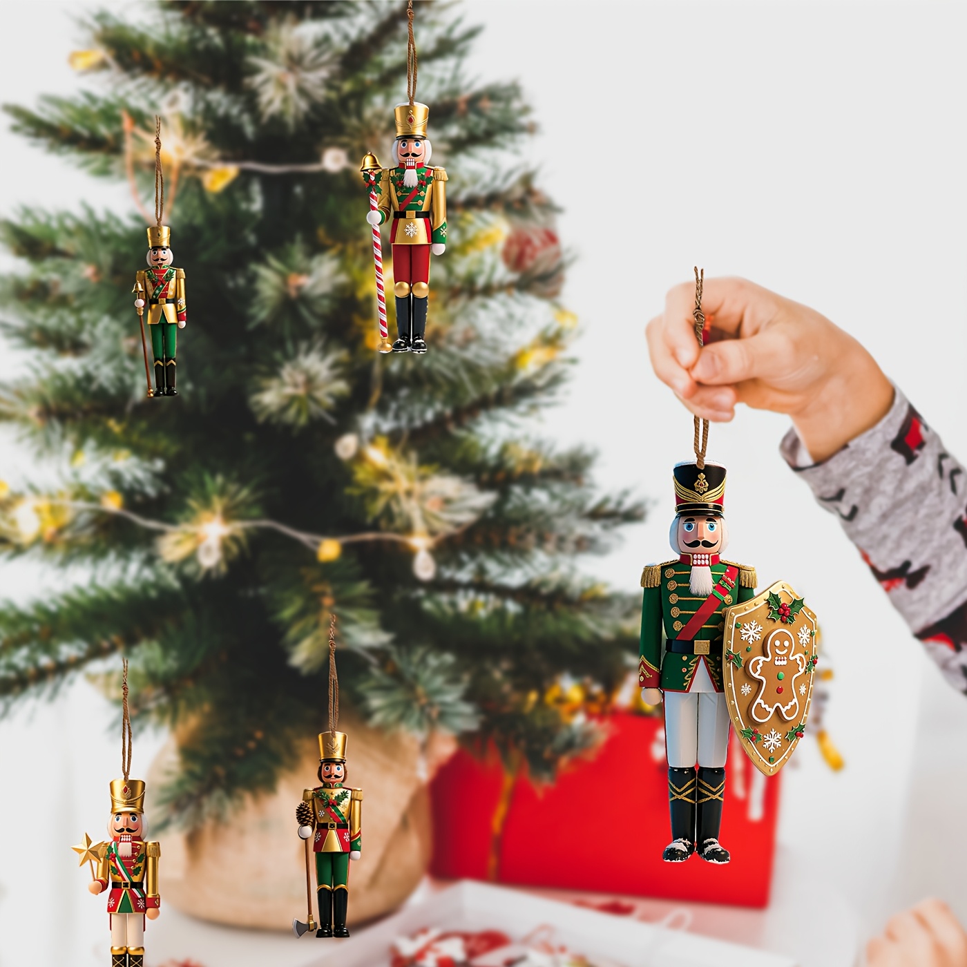 12pcs 2D Flat Wooden Christmas - Nutcracker Figurine 评论和价格