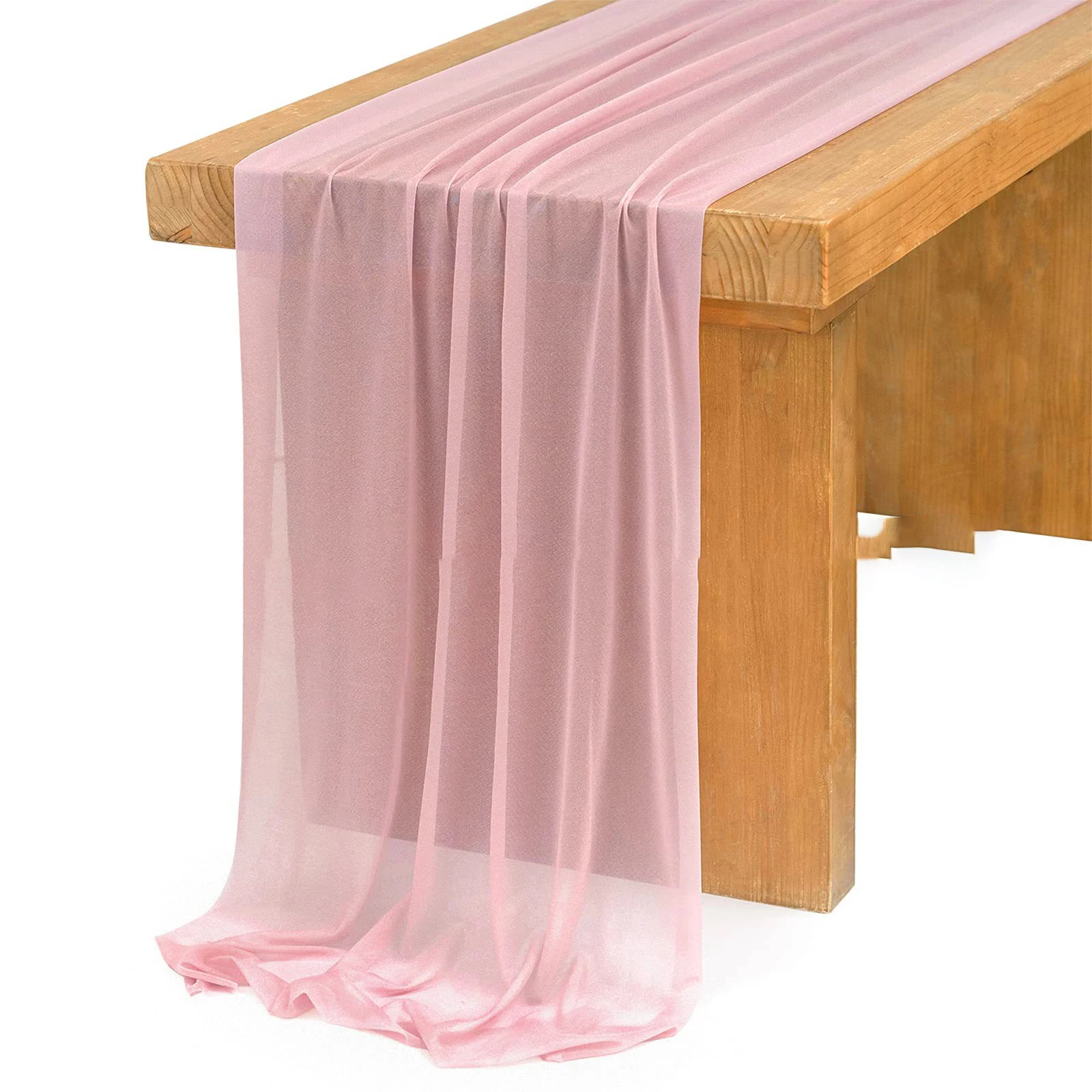 Chiffon White Table Runner Tab - Christmas Table Runner 评论和价格
