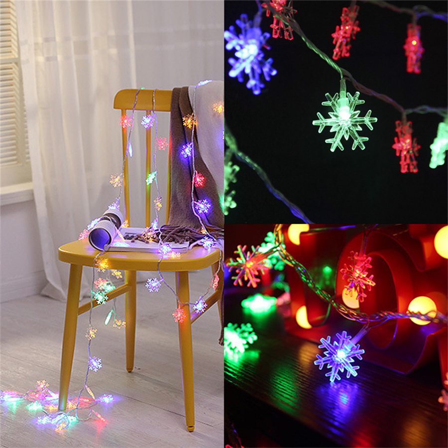 10/20/40 LED Snowflake String  - Led Fairy String Lights 评论和价格